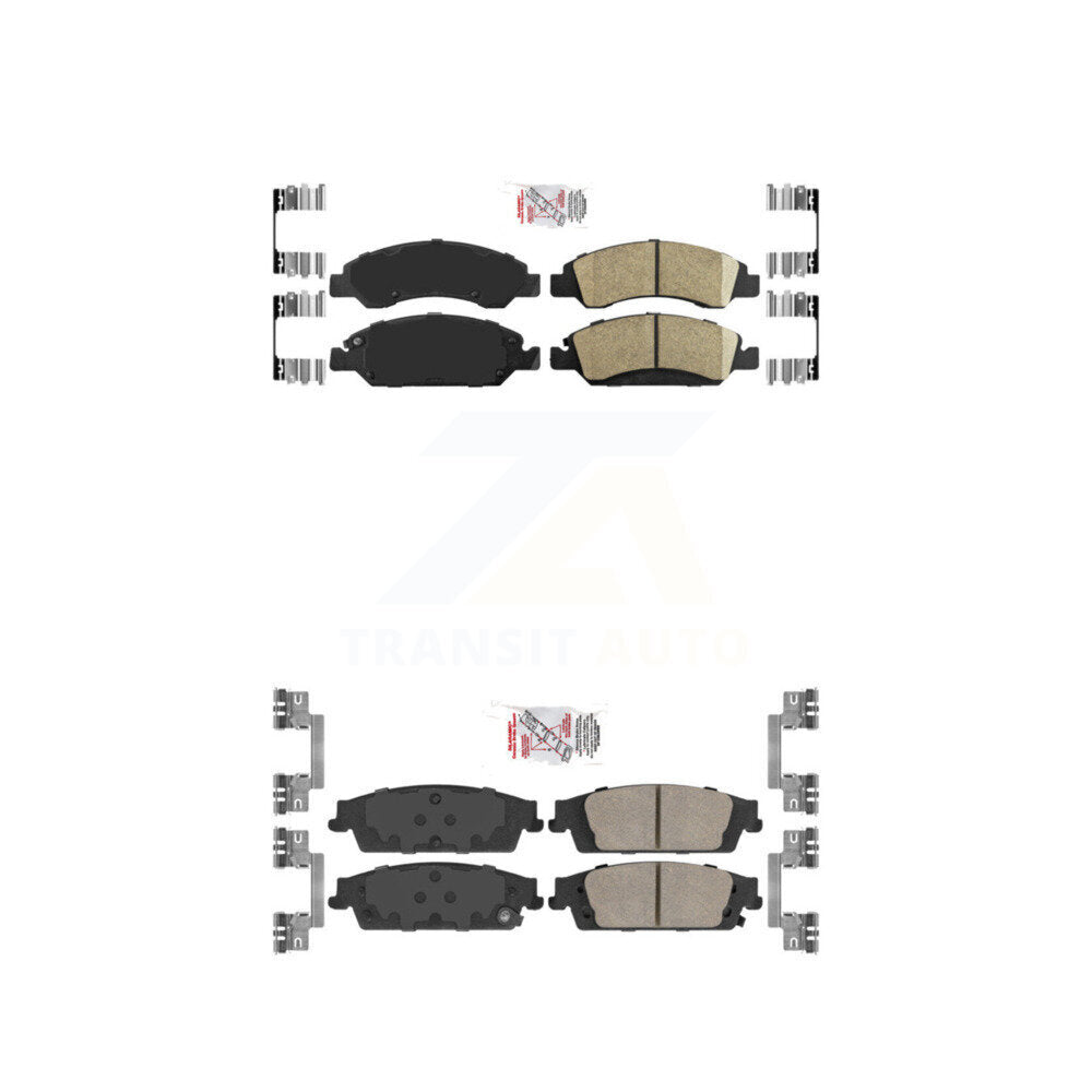 AmeriBRAKES KNF-100379 Disc Brake Pad for 2014-2020 Chevrolet Silverado 1500 LD, GMC Sierra 1500 Limited and More - Front and Rear
