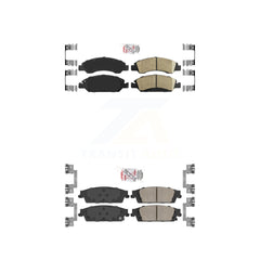 AmeriBRAKES KNF-100379 Disc Brake Pad for 2014-2020 Chevrolet Silverado 1500 LD, GMC Sierra 1500 Limited and More - Front and Rear