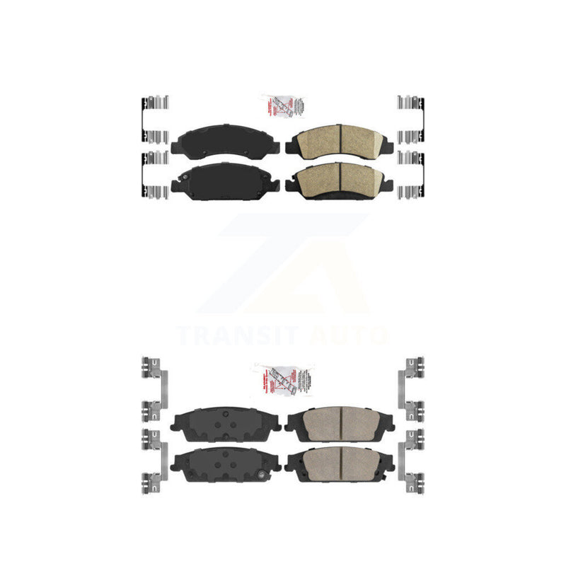 AmeriBRAKES KNF-100379 Disc Brake Pad for 2014-2020 Chevrolet Silverado 1500 LD, GMC Sierra 1500 Limited and More - Front and Rear
