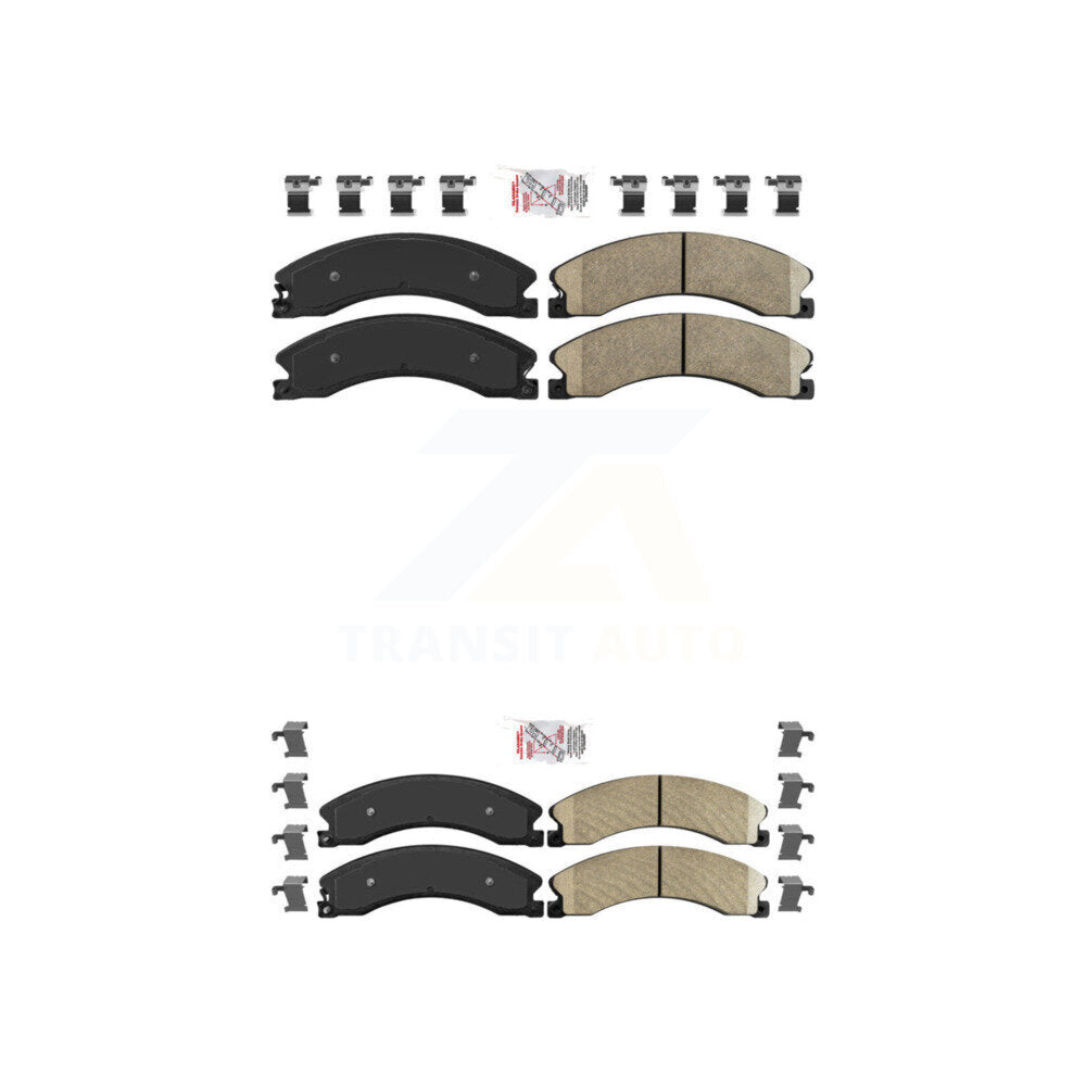 AmeriBRAKES KNF-100381 Disc Brake Pad for 2012-2024 Nissan TITAN XD, Nissan NV1500 and More - Front and Rear