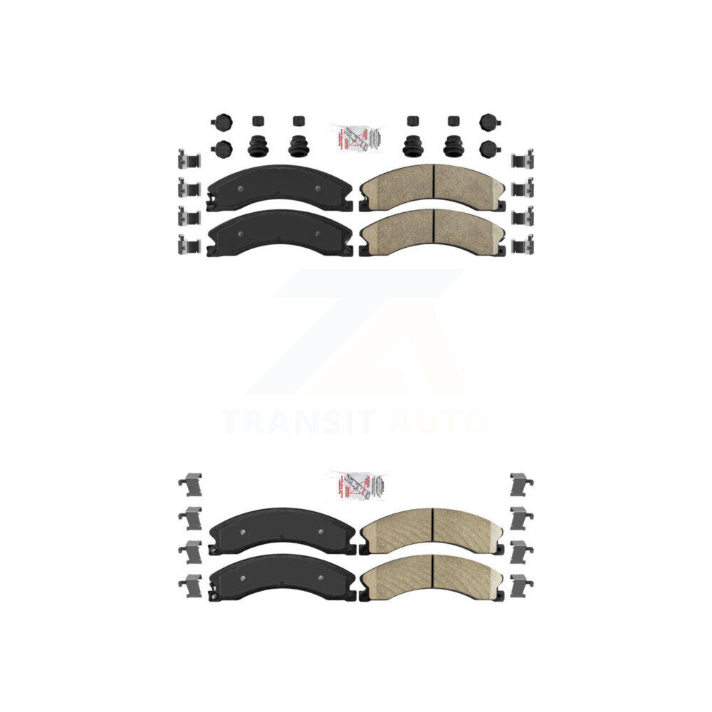 AmeriBRAKES KNF-100383 Disc Brake Pad for 2012-2024 Nissan TITAN XD, Nissan NV1500 and More - Front and Rear