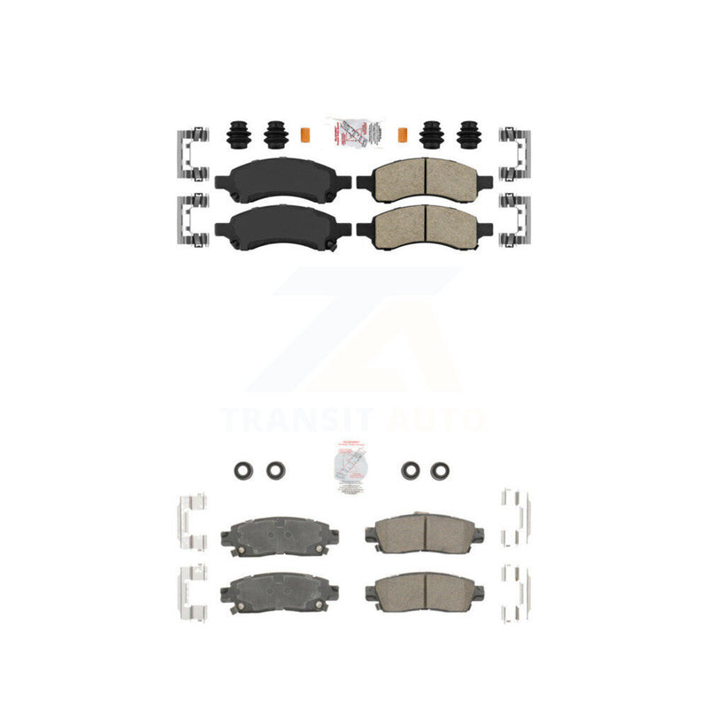 AmeriBRAKES KNF-100391 Disc Brake Pad for 2006-2009 Isuzu Ascender, Buick Rainier and More - Front and Rear