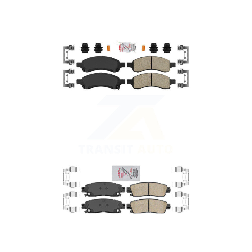 AmeriBRAKES KNF-100392 Disc Brake Pad for 2006-2009 Isuzu Ascender, Buick Rainier and More - Front and Rear