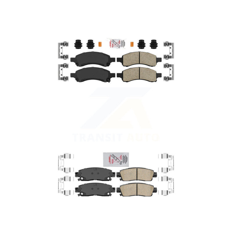 AmeriBRAKES KNF-100392 Disc Brake Pad for 2006-2009 Isuzu Ascender, Buick Rainier and More - Front and Rear