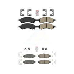AmeriBRAKES KNF-100393 Disc Brake Pad for 2006-2009 Isuzu Ascender, Buick Rainier and More - Front and Rear