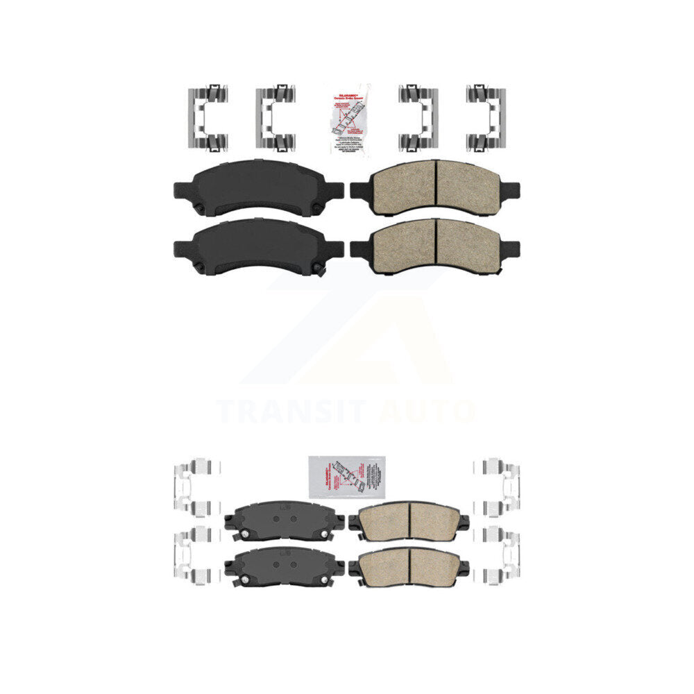 AmeriBRAKES KNF-100394 Disc Brake Pad for 2006-2009 Isuzu Ascender, Buick Rainier and More - Front and Rear
