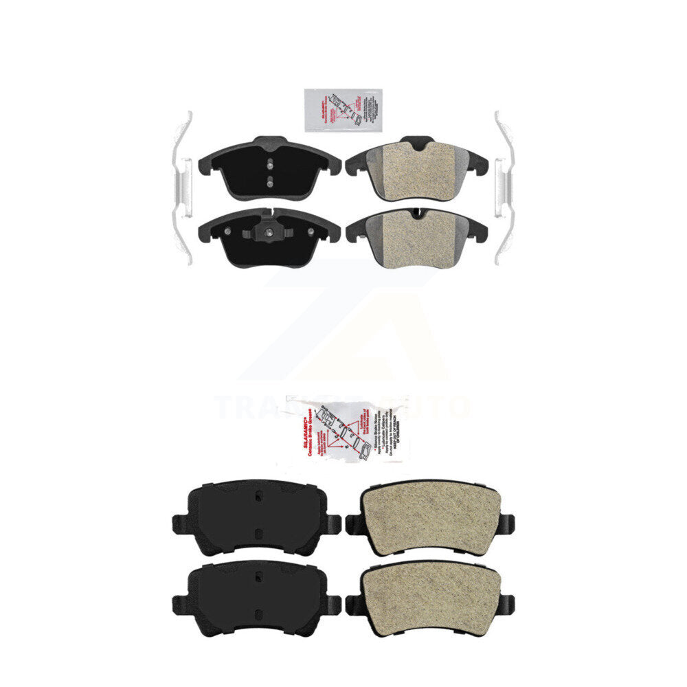 AmeriBRAKES KNF-100448 Disc Brake Pad for 2008-2018 Volvo S60, Volvo V60 and More - Front and Rear