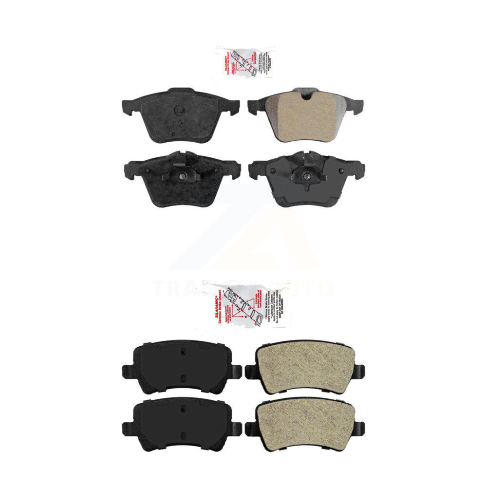 AmeriBRAKES KNF-100449 Disc Brake Pad for 2007-2018 Volvo S60, Volvo V60 and More - Front and Rear