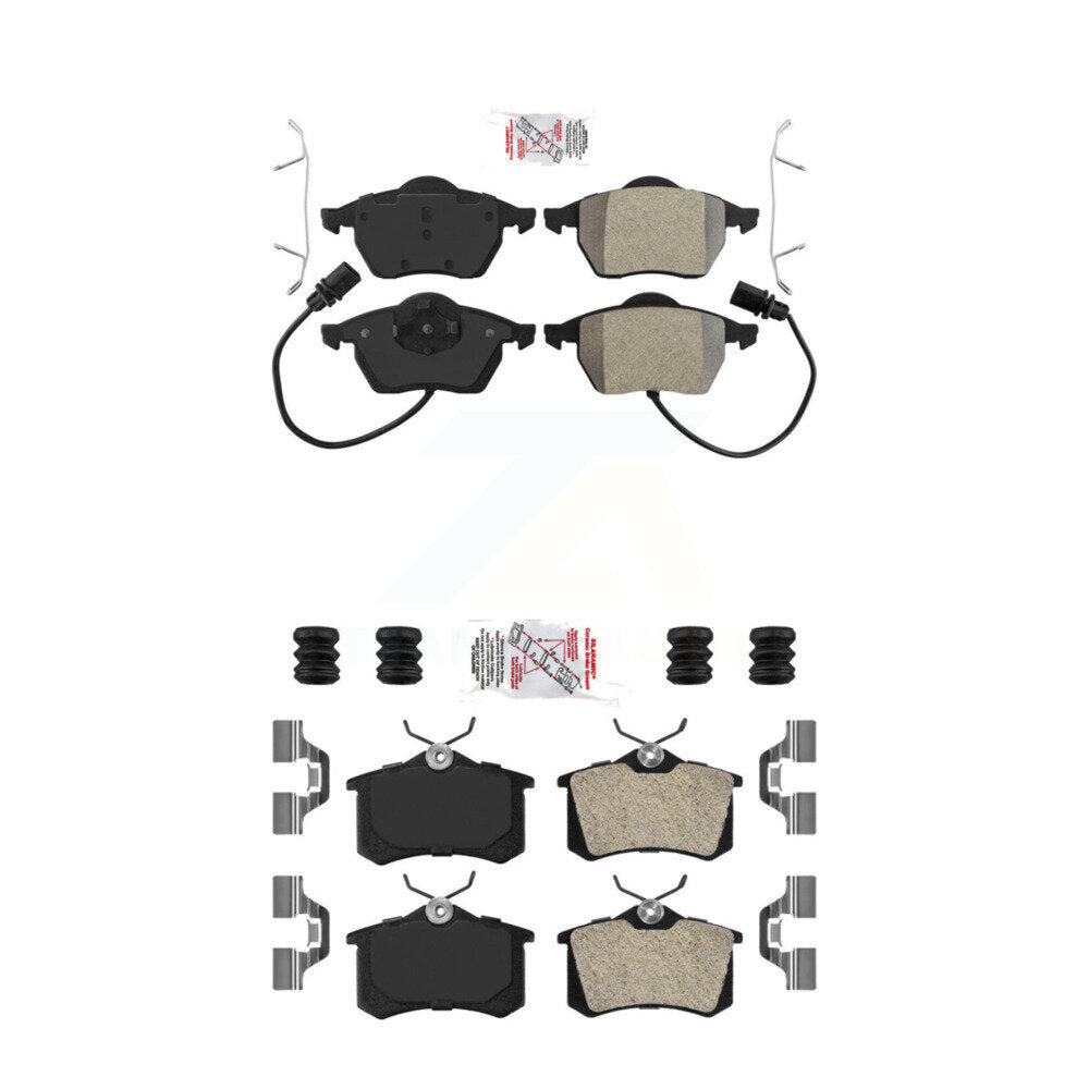 AmeriBRAKES KNF-100454 Disc Brake Pad for 2002-2004 Audi A4, Audi A6 Quattro and More - Front and Rear