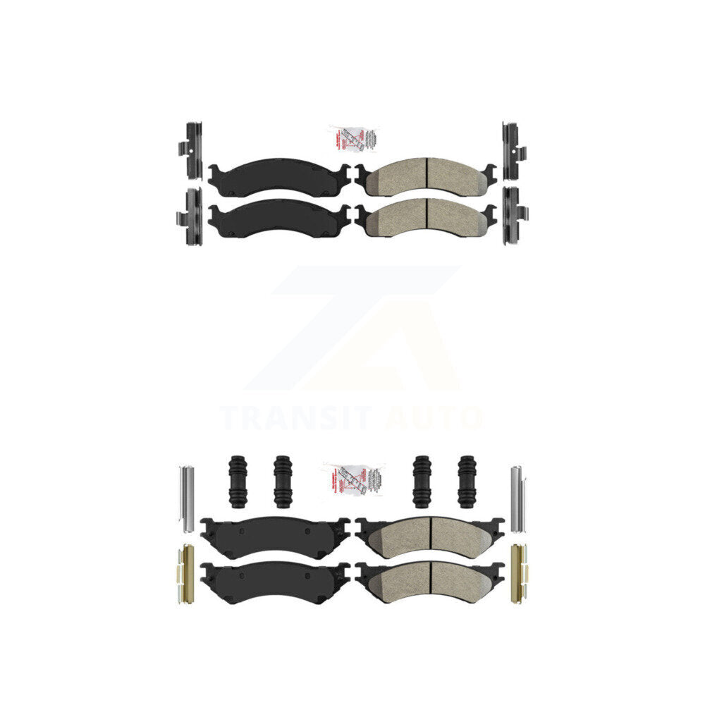 AmeriBRAKES KNF-100456 Disc Brake Pad for 1998-2007 Ford E-350 Econoline, Ford E-250 and More - Front and Rear
