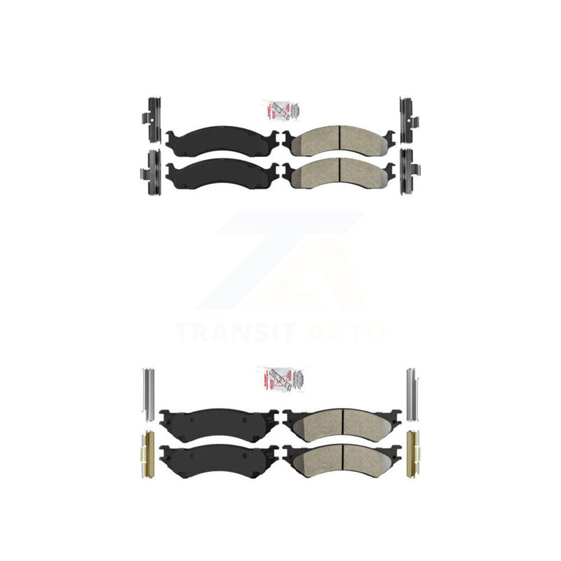 AmeriBRAKES KNF-100457 Disc Brake Pad for 1998-2007 Ford E-350 Econoline, Ford E-250 and More - Front and Rear