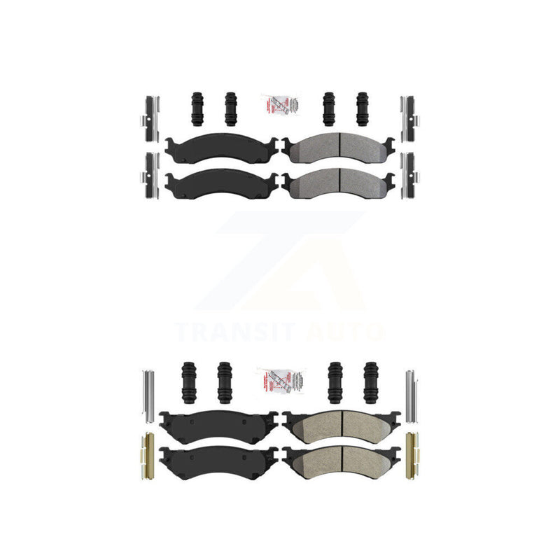 AmeriBRAKES KNF-100458 Disc Brake Pad for 1998-2007 Ford E-350 Econoline, Ford E-250 and More - Front and Rear