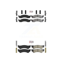 AmeriBRAKES KNF-100459 Disc Brake Pad for 1998-2007 Ford E-350 Econoline, Ford E-250 and More - Front and Rear