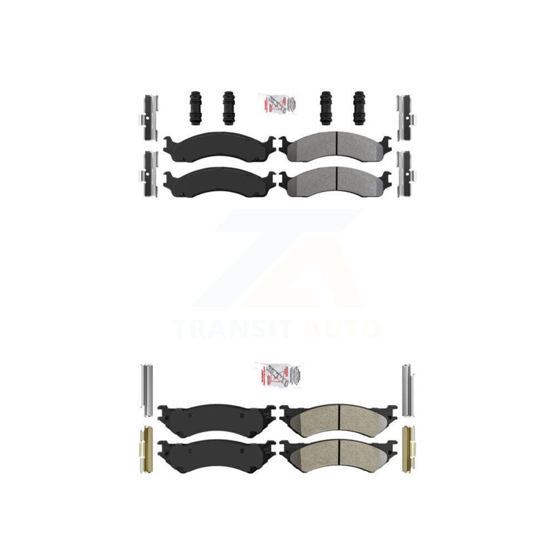 AmeriBRAKES KNF-100459 Disc Brake Pad for 1998-2007 Ford E-350 Econoline, Ford E-250 and More - Front and Rear