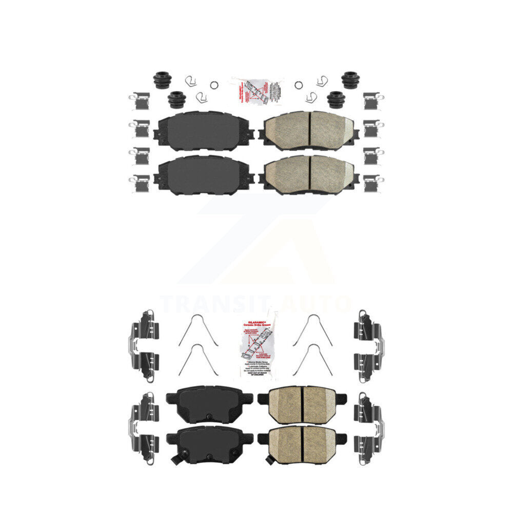 AmeriBRAKES KNF-100495 Disc Brake Pad for 2008-2019 Toyota Corolla, Toyota Matrix and More - Front and Rear
