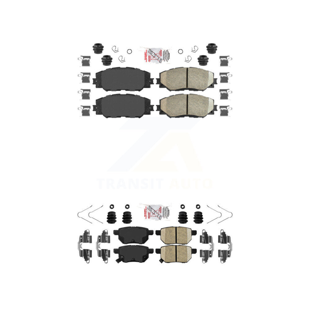 AmeriBRAKES KNF-100496 Disc Brake Pad for 2008-2019 Toyota Corolla, Toyota Matrix and More - Front and Rear