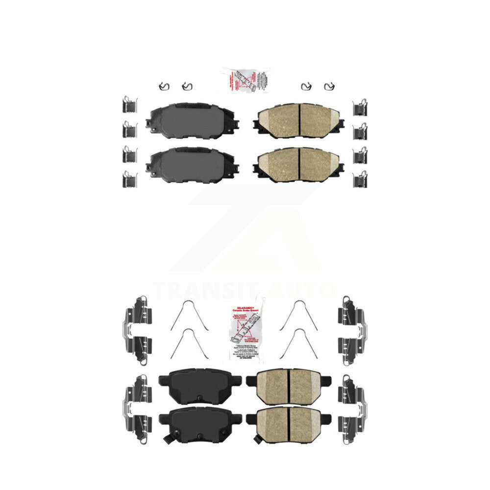 AmeriBRAKES KNF-100497 Disc Brake Pad for 2009-2018 Toyota Corolla iM, Scion iM and More - Front and Rear