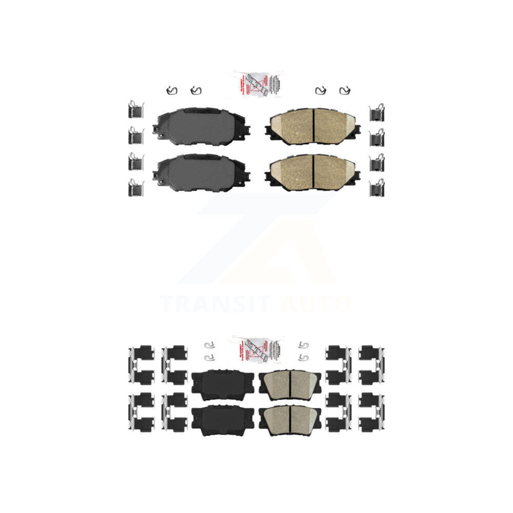 AmeriBRAKES KNF-100499 Disc Brake Pad for 2006-2018 Toyota RAV4, Pontiac Vibe, Toyota Matrix - Front and Rear