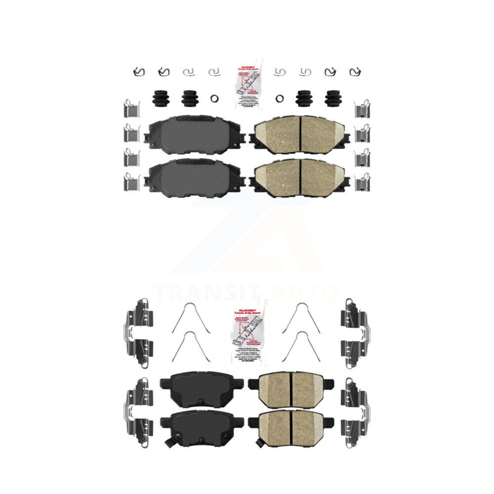AmeriBRAKES KNF-100501 Disc Brake Pad for 2009-2018 Toyota Corolla iM, Scion iM and More - Front and Rear