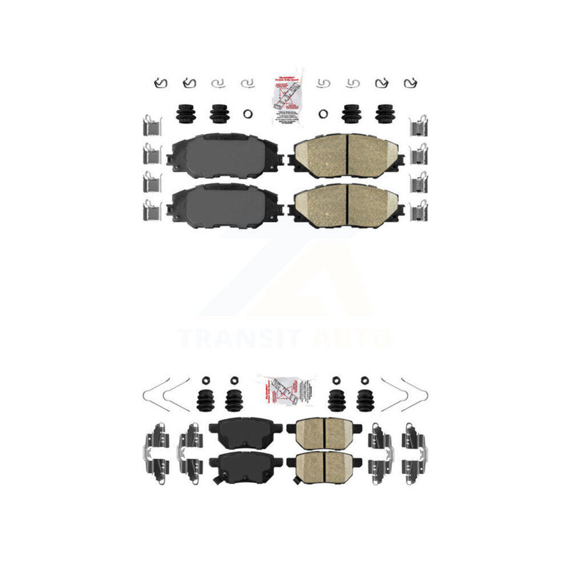 AmeriBRAKES KNF-100502 Disc Brake Pad for 2009-2018 Toyota Corolla iM, Scion iM and More - Front and Rear