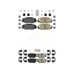AmeriBRAKES KNF-100503 Disc Brake Pad for 2006-2018 Toyota RAV4, Pontiac Vibe, Toyota Matrix - Front and Rear