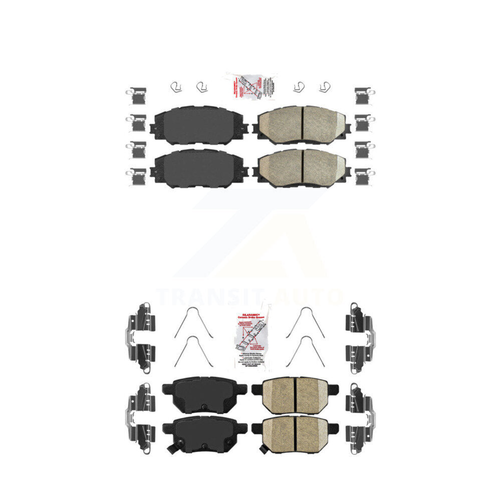 AmeriBRAKES KNF-100505 Disc Brake Pad for 2008-2019 Toyota Corolla, Toyota Matrix and More - Front and Rear