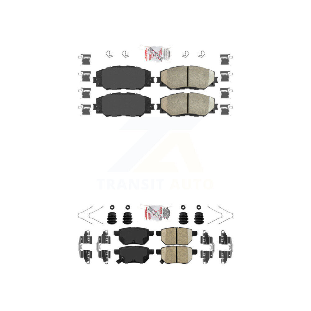 AmeriBRAKES KNF-100506 Disc Brake Pad for 2008-2019 Toyota Corolla, Toyota Matrix and More - Front and Rear