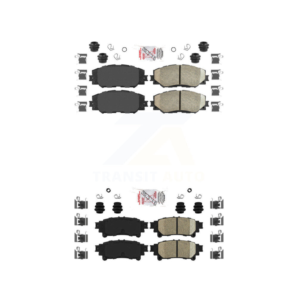 AmeriBRAKES KNF-100511 Disc Brake Pad for 2012-2018 Toyota Prius V - Front and Rear