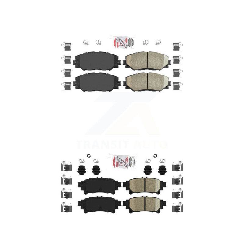 AmeriBRAKES KNF-100513 Disc Brake Pad for 2012-2018 Toyota Prius V - Front and Rear