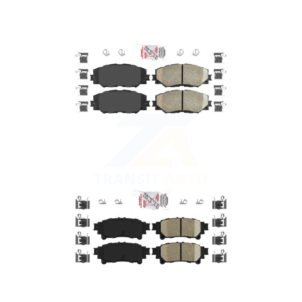 AmeriBRAKES KNF-100514 Disc Brake Pad for 2012-2018 Toyota Prius V - Front and Rear