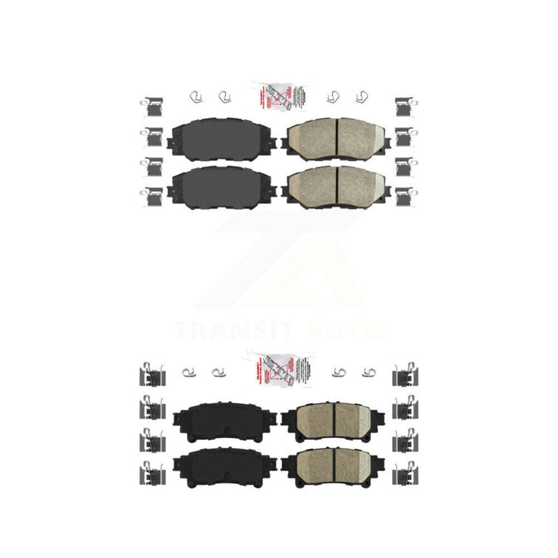 AmeriBRAKES KNF-100514 Disc Brake Pad for 2012-2018 Toyota Prius V - Front and Rear