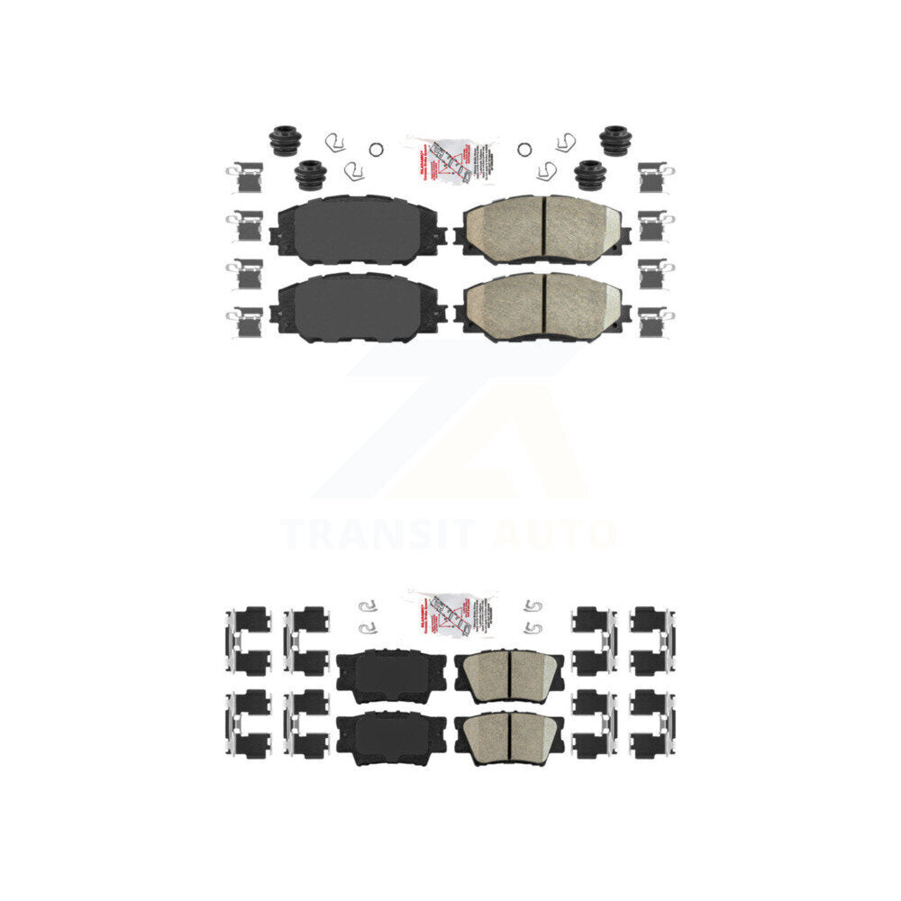 AmeriBRAKES KNF-100515 Disc Brake Pad for 2006-2018 Toyota RAV4, Lexus HS250h - Front and Rear