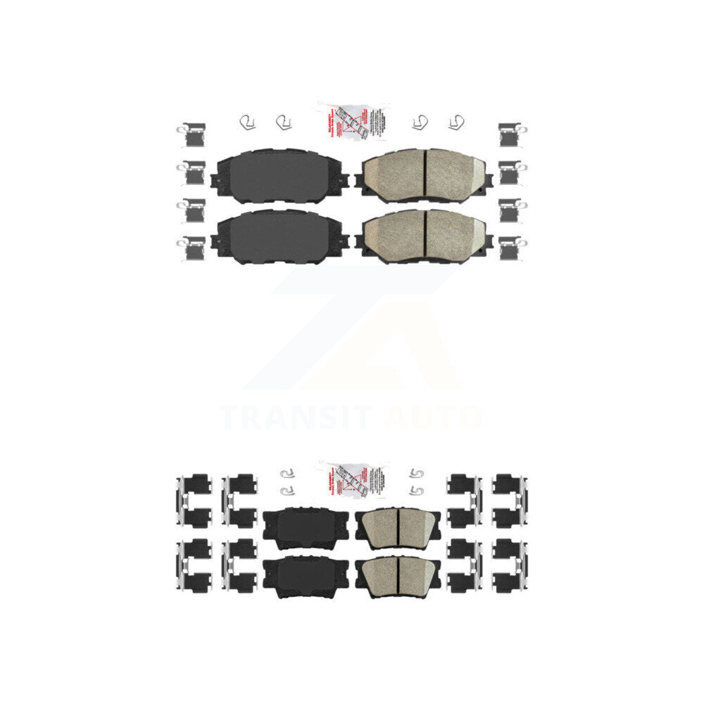AmeriBRAKES KNF-100517 Disc Brake Pad for 2006-2018 Toyota RAV4, Lexus HS250h - Front and Rear