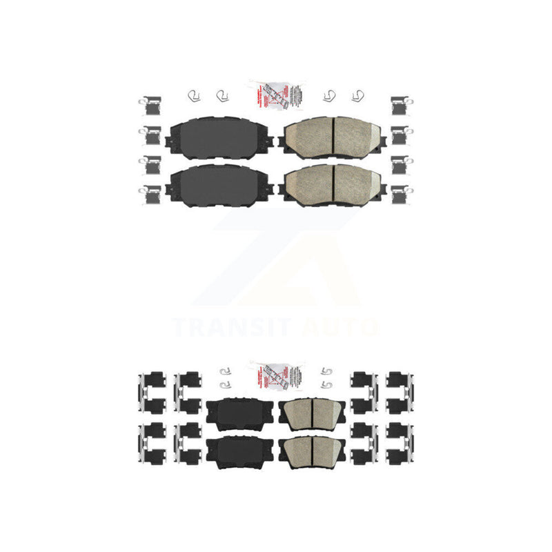 AmeriBRAKES KNF-100517 Disc Brake Pad for 2006-2018 Toyota RAV4, Lexus HS250h - Front and Rear