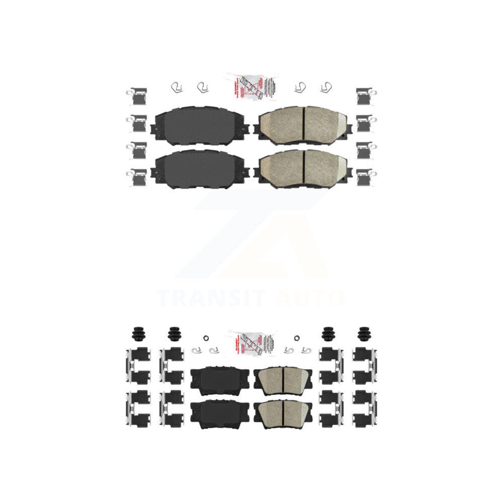 AmeriBRAKES KNF-100518 Disc Brake Pad for 2006-2018 Toyota RAV4, Lexus HS250h - Front and Rear