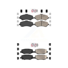 AmeriBRAKES KNF-100531 Disc Brake Pad for 2007-2018 Jeep Wrangler JK, Jeep Liberty and More - Front and Rear