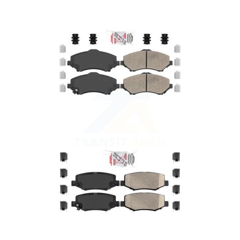 AmeriBRAKES KNF-100531 Disc Brake Pad for 2007-2018 Jeep Wrangler JK, Jeep Liberty and More - Front and Rear