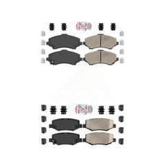AmeriBRAKES KNF-100532 Disc Brake Pad for 2007-2018 Jeep Wrangler JK, Jeep Liberty and More - Front and Rear