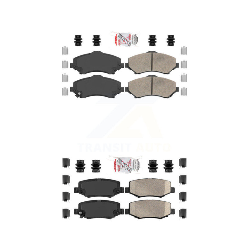 AmeriBRAKES KNF-100532 Disc Brake Pad for 2007-2018 Jeep Wrangler JK, Jeep Liberty and More - Front and Rear