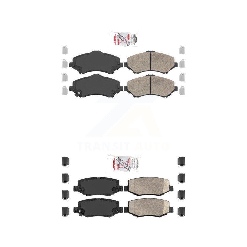 AmeriBRAKES KNF-100533 Disc Brake Pad for 2007-2018 Jeep Wrangler JK, Jeep Liberty and More - Front and Rear