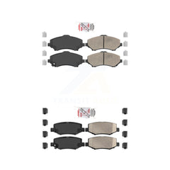 AmeriBRAKES KNF-100533 Disc Brake Pad for 2007-2018 Jeep Wrangler JK, Jeep Liberty and More - Front and Rear