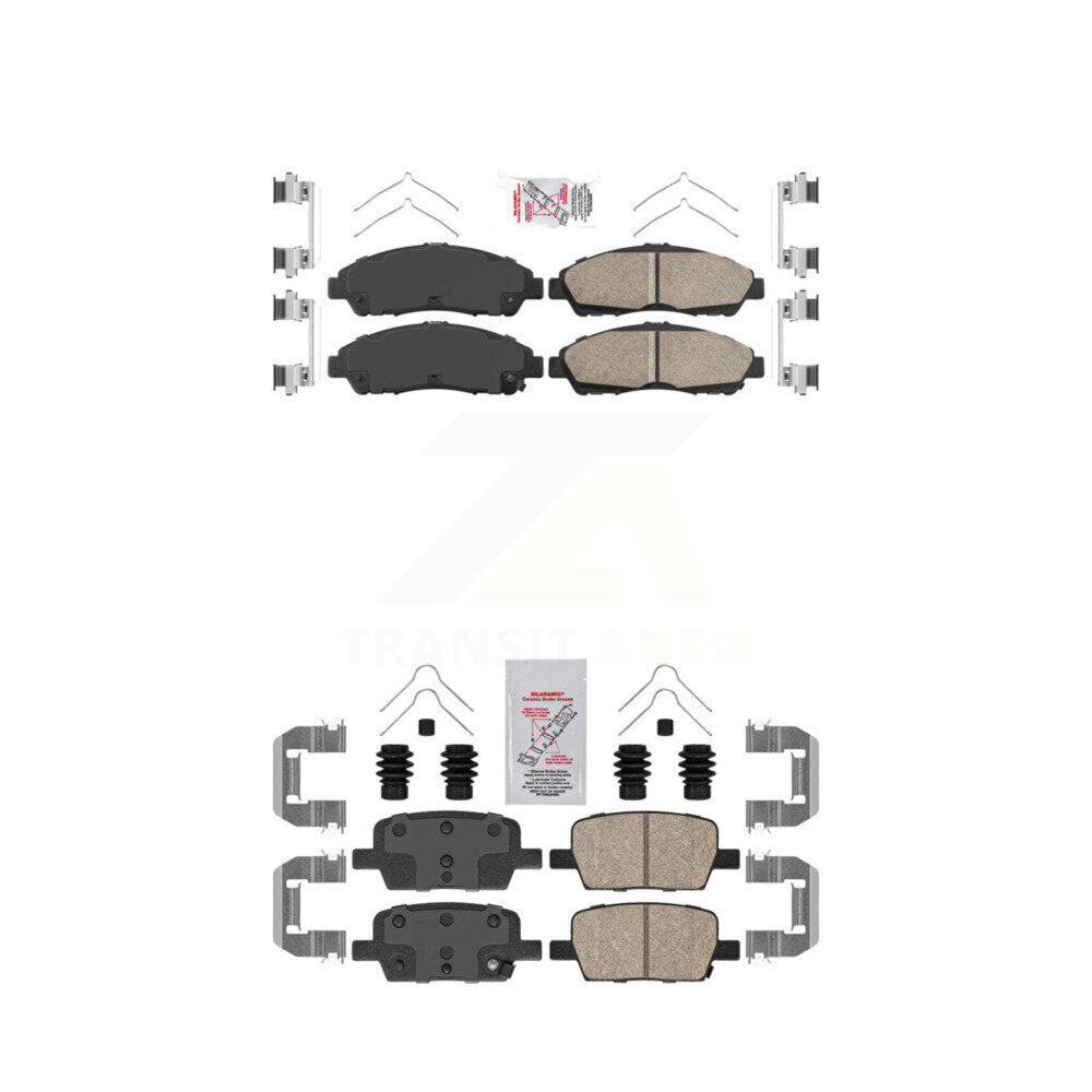 AmeriBRAKES KNF-100535 Disc Brake Pad for 2017-2020 Cadillac XT6, Chevrolet Traverse and More - Front and Rear