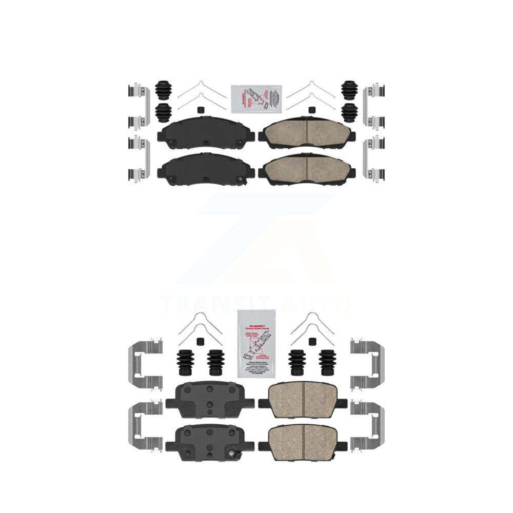 AmeriBRAKES KNF-100537 Disc Brake Pad for 2017-2020 Cadillac XT6, Chevrolet Traverse and More - Front and Rear