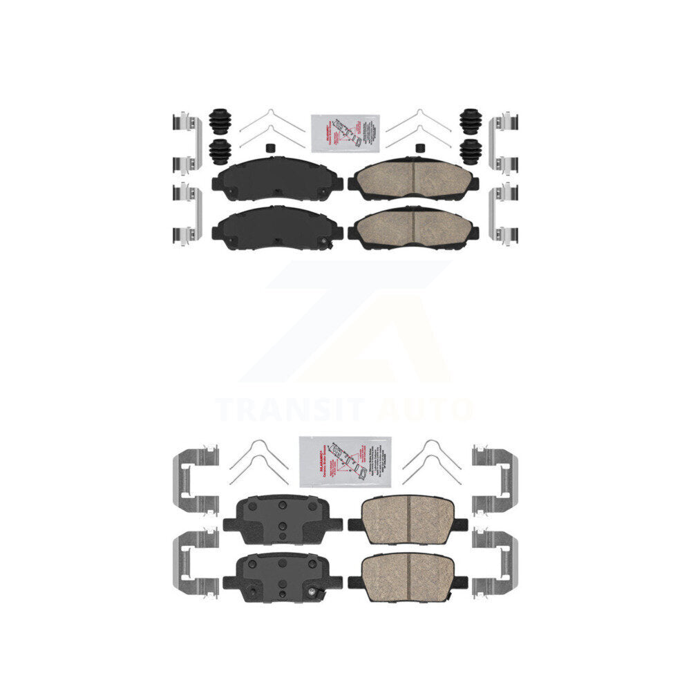 AmeriBRAKES KNF-100538 Disc Brake Pad for 2017-2020 Cadillac XT6, Chevrolet Traverse and More - Front and Rear