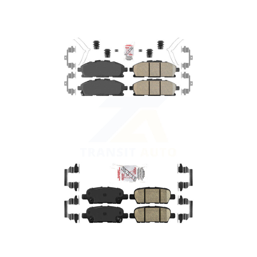 AmeriBRAKES KNF-100539 Disc Brake Pad for 2011-2017 Nissan Quest - Front and Rear