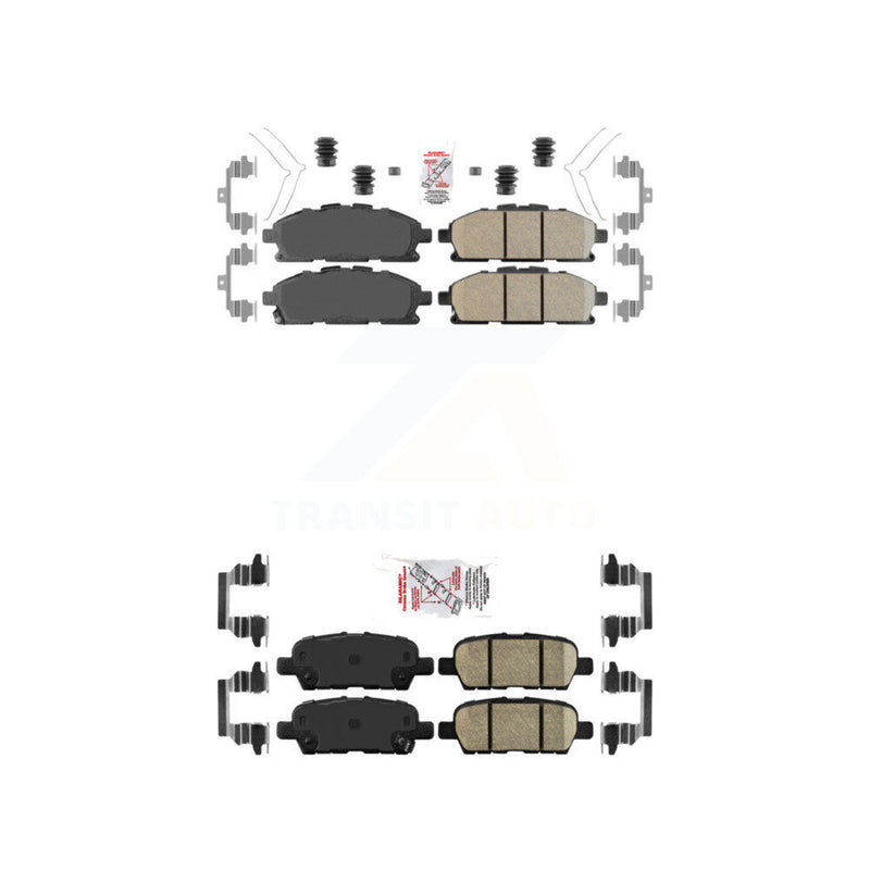 AmeriBRAKES KNF-100539 Disc Brake Pad for 2011-2017 Nissan Quest - Front and Rear