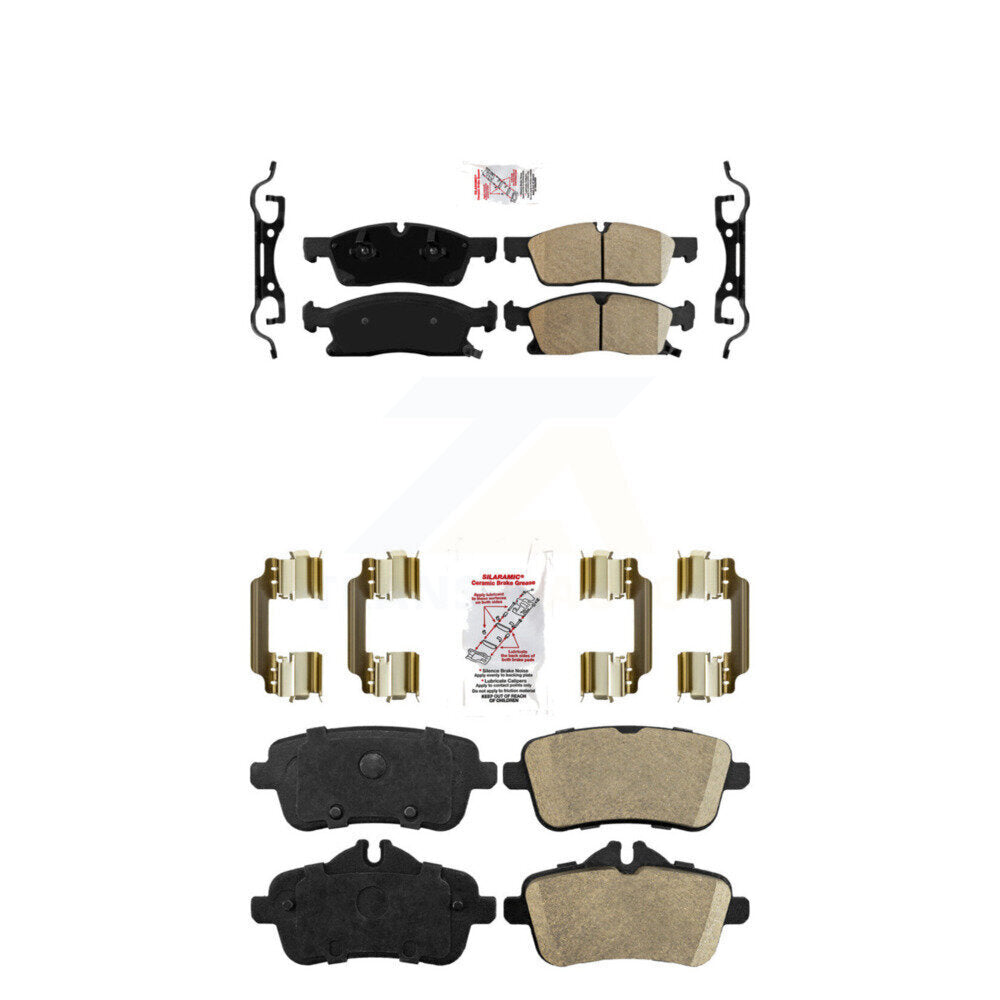 AmeriBRAKES KNF-100545 Disc Brake Pad for 2012-2019 Mercedes-Benz GLS450, Mercedes-Benz GLE300d and More - Front and Rear