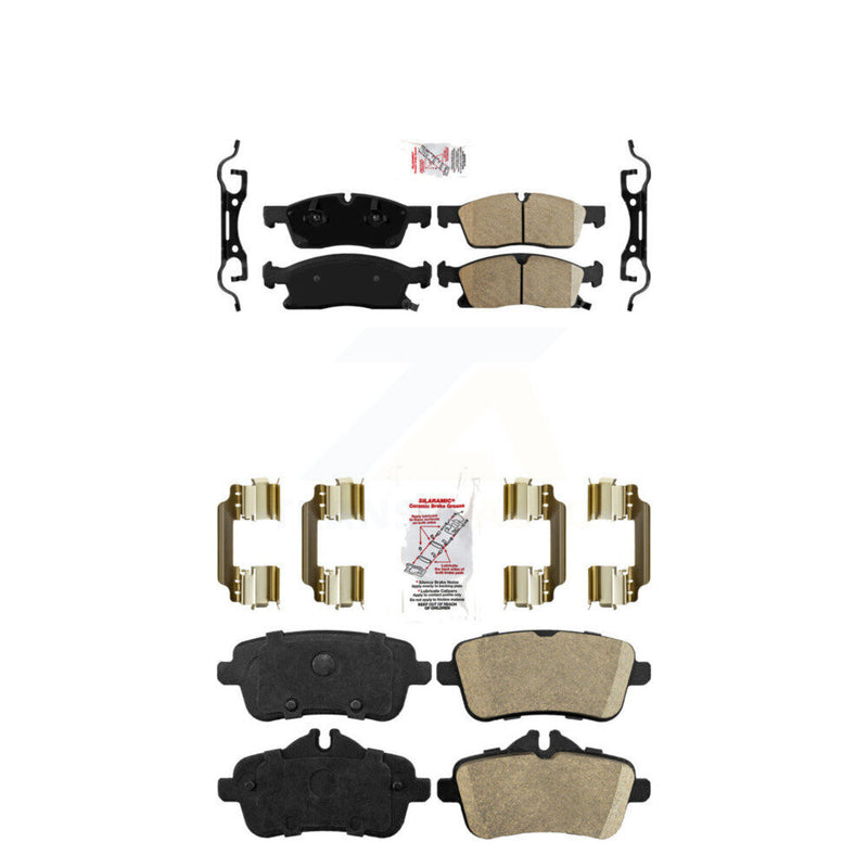 AmeriBRAKES KNF-100545 Disc Brake Pad for 2012-2019 Mercedes-Benz GLS450, Mercedes-Benz GLE300d and More - Front and Rear