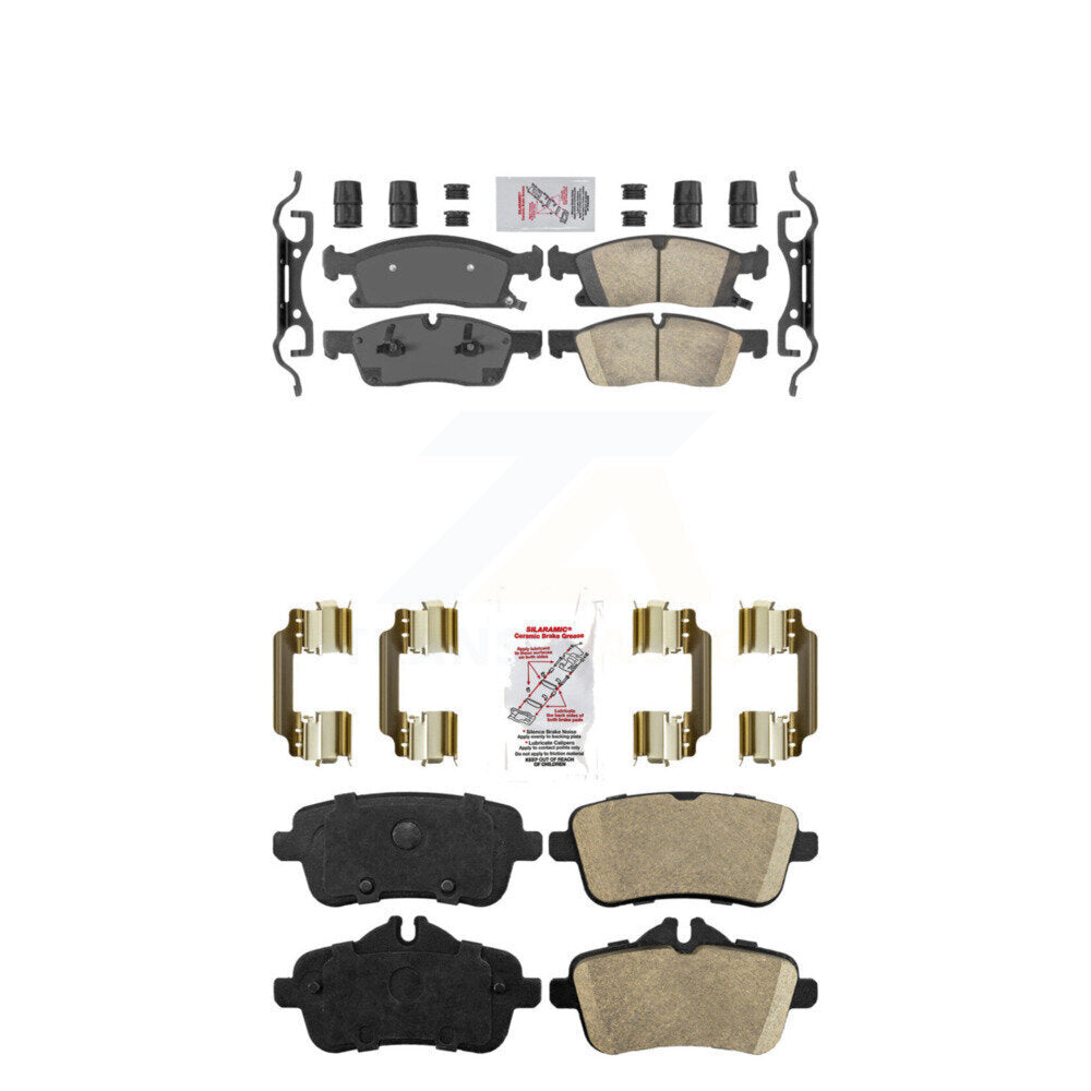 AmeriBRAKES KNF-100546 Disc Brake Pad for 2012-2019 Mercedes-Benz GLS450, Mercedes-Benz GLE300d and More - Front and Rear