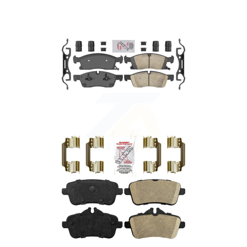 AmeriBRAKES KNF-100546 Disc Brake Pad for 2012-2019 Mercedes-Benz GLS450, Mercedes-Benz GLE300d and More - Front and Rear